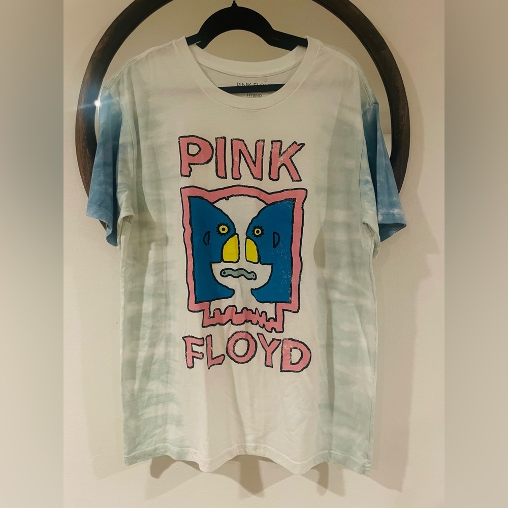 Hybrid Apparel Pink Floyd Graphic Tee with Blue, Light Green & Pink